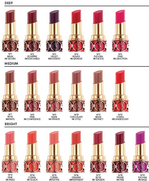 ysl shine lipstick swatches|ysl lipstick color chart.